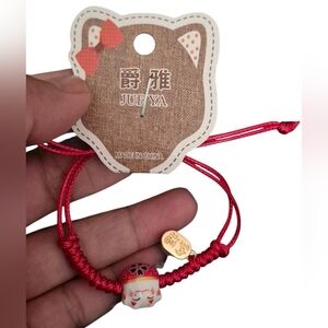 Red Lucky Cat Bracelet